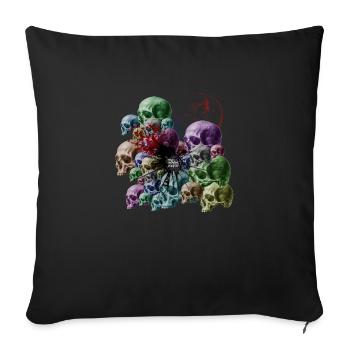 DDD - Sofa pillowcase 17,3'' x 17,3'' (45 x 45 cm) - black - Front