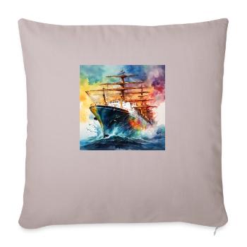 Ship Tanker - Sofa pillowcase 17,3'' x 17,3'' (45 x 45 cm) - light taupe - Front
