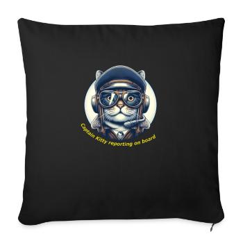 Soft Kitty Gifts - Sofa pillowcase 17,3'' x 17,3'' (45 x 45 cm) - black - Front