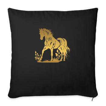 Cowboy Funny Cowboy Hat Wild Western Rodeo Texas - Sofa pillowcase 17,3'' x 17,3'' (45 x 45 cm) - black - Front