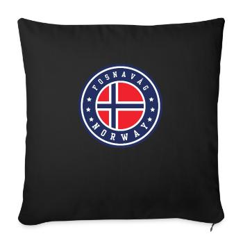 Fosnavåg Norvège - Housse de coussin décorative 45 x 45 cm - noir - Devant