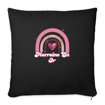 Godmother in rose rainbow gold - godmother gift - Sofa pillowcase 17,3'' x 17,3'' (45 x 45 cm) - black - Front