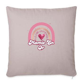 Rose Rainbow Gold Granny - Granny Gift - Sofa pillowcase 17,3'' x 17,3'' (45 x 45 cm) - light taupe - Front