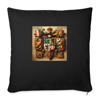Armoiries revisité France - Housse de coussin décorative 45 x 45 cm - noir - Devant