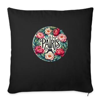 Paris - Housse de coussin décorative 45 x 45 cm - noir - Devant