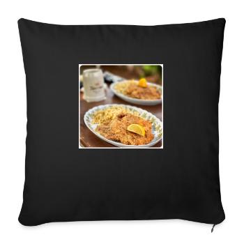 L’amour de l’escalope, les derniers vrais artistes - Housse de coussin décorative 45 x 45 cm - noir - Devant