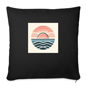 Oceanic Serenity - Sofakissenbezug 45 x 45 cm - Schwarz - Vorne