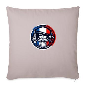 French Family - Housse de coussin décorative 45 x 45 cm - taupe clair - Devant