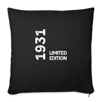 1931 Limited Edition - Sofa pillowcase 17,3'' x 17,3'' (45 x 45 cm) - black - Front