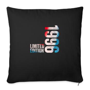 1996 Birthday Gift 1996 Limited Edition - Sofa pillowcase 17,3'' x 17,3'' (45 x 45 cm) - black - Front