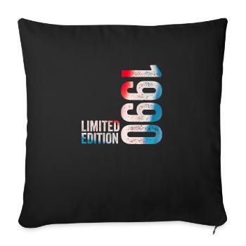 1990 Birthday Gift 1990 Limited Edition - Sofa pillowcase 17,3'' x 17,3'' (45 x 45 cm) - black - Front