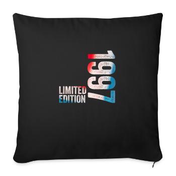 1997 Birthday Gift 1997 Limited Edition - Sofa pillowcase 17,3'' x 17,3'' (45 x 45 cm) - black - Front