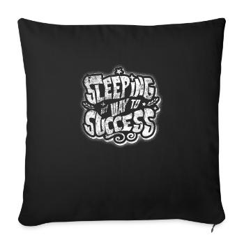 Sleeping My Way To Success Vintage Calligraphy - Sofa pillowcase 17,3'' x 17,3'' (45 x 45 cm) - black - Front