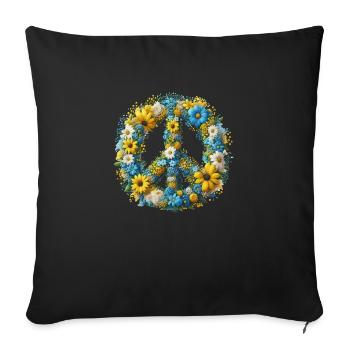 Hippie soul Groovy Summer time peace love Ukraine - Sofa pillowcase 17,3'' x 17,3'' (45 x 45 cm) - black - Front