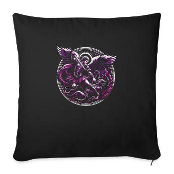 Archangel Saint Religion God Angel Faith Michael - Sofa pillowcase 17,3'' x 17,3'' (45 x 45 cm) - black - Front