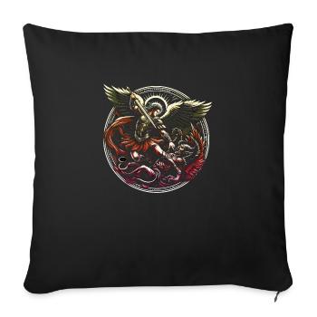 Archangel Saint Religion God Angel Faith Michael - Sofa pillowcase 17,3'' x 17,3'' (45 x 45 cm) - black - Front