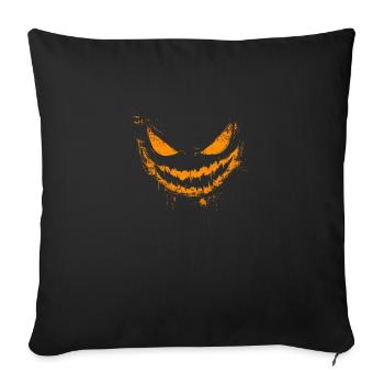 Pumpkin laugh creepy halloween - Sofa pillowcase 17,3'' x 17,3'' (45 x 45 cm) - black - Front