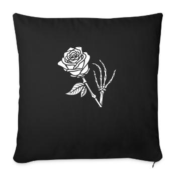 Blooming Skeleton Hand - Sofa pillowcase 17,3'' x 17,3'' (45 x 45 cm) - black - Front
