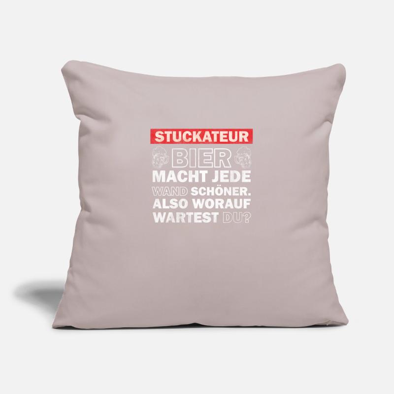Plasterer - Beer makes every wall more beautiful Sofa pillowcase 17,3'' x 17,3'' (45 x 45 cm)