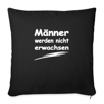 Männer - Sofakissenbezug 45 x 45 cm - Schwarz - Vorne