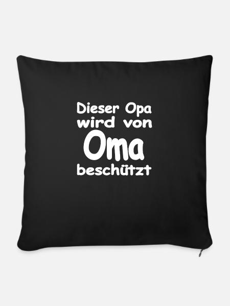 Oma - Sofakissenbezug 45 x 45 cm - Schwarz