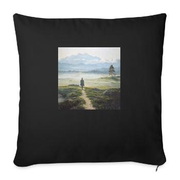 I need adventure - Sofa pillowcase 17,3'' x 17,3'' (45 x 45 cm) - black - Front