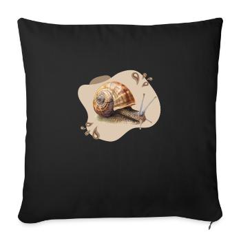 Schnecke - Sofakissenbezug 45 x 45 cm - Schwarz - Vorne