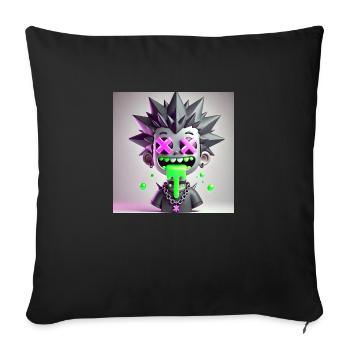 Slime punk - Housse de coussin décorative 45 x 45 cm - noir - Devant