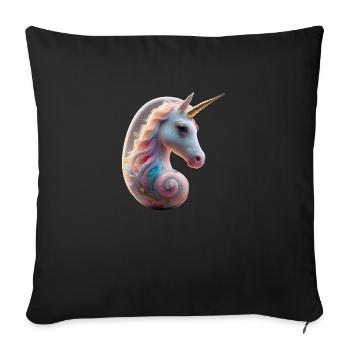 Einhorn Embryo 1 - Sofakissenbezug 45 x 45 cm - Schwarz - Vorne