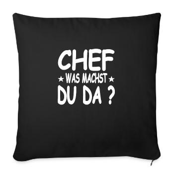 Chef - Sofakissenbezug 45 x 45 cm - Schwarz - Vorne