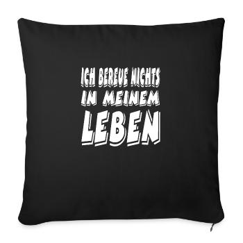 Leben - Sofakissenbezug 45 x 45 cm - Schwarz - Vorne