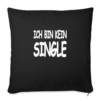 Single - Sofakissenbezug 45 x 45 cm - Schwarz - Vorne