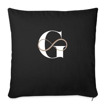 Infinite letter g - Sofa pillowcase 17,3'' x 17,3'' (45 x 45 cm) - black - Front