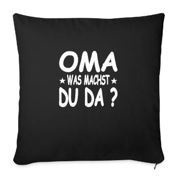 Oma - Sofakissenbezug 45 x 45 cm - Schwarz - Vorne