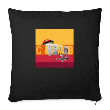 Climbing passion - Sofa pillowcase 17,3'' x 17,3'' (45 x 45 cm) - black - Front