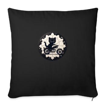Soft Kitty Gifts - Sofa pillowcase 17,3'' x 17,3'' (45 x 45 cm) - black - Front