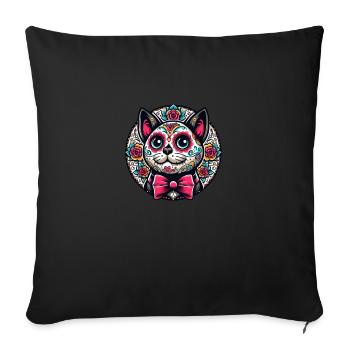 Sugar Skull Gift - Sofa pillowcase 17,3'' x 17,3'' (45 x 45 cm) - black - Front