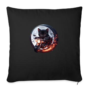 Soft Kitty Gifts - Sofa pillowcase 17,3'' x 17,3'' (45 x 45 cm) - black - Front