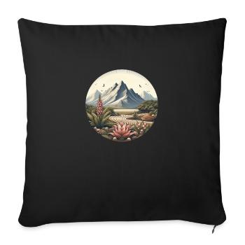 Plant (grounds) Gifts - Sofa pillowcase 17,3'' x 17,3'' (45 x 45 cm) - black - Front