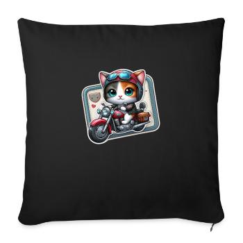Soft Kitty Gifts - Sofa pillowcase 17,3'' x 17,3'' (45 x 45 cm) - black - Front