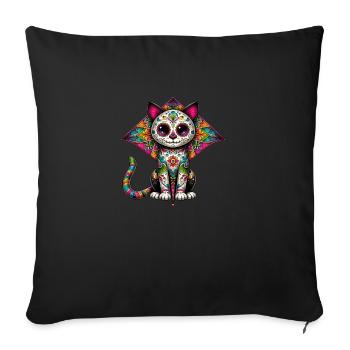 Sugar Skull Gift - Sofa pillowcase 17,3'' x 17,3'' (45 x 45 cm) - black - Front