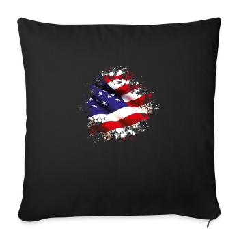 splat USA - Sofa pillowcase 17,3'' x 17,3'' (45 x 45 cm) - black - Front