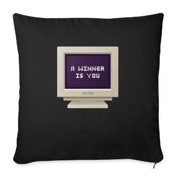 CRT Design - A winner is you - Sofa pillowcase 17,3'' x 17,3'' (45 x 45 cm) - black - Front
