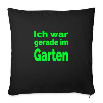 Garten - Sofakissenbezug 45 x 45 cm - Schwarz - Vorne