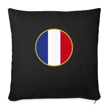I Love France Elegance Style Design T-Shirt - Housse de coussin décorative 45 x 45 cm - noir - Devant