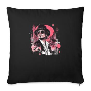 Where retro meets modern ! - Sofa pillowcase 17,3'' x 17,3'' (45 x 45 cm) - black - Front
