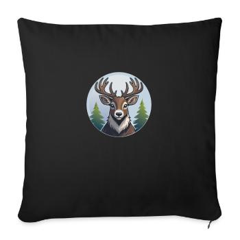 Renne - Housse de coussin décorative 45 x 45 cm - noir - Devant
