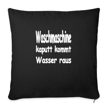 Waschmaschine - Sofakissenbezug 45 x 45 cm - Schwarz - Vorne