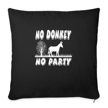 Donkey - Sofa pillowcase 17,3'' x 17,3'' (45 x 45 cm) - black - Front