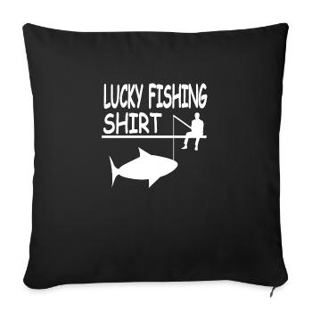 Angling - Sofa pillowcase 17,3'' x 17,3'' (45 x 45 cm) - black - Front